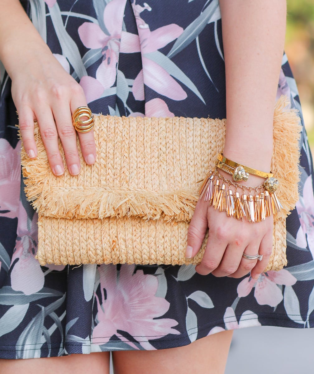 This straw clutch from Shopbop is absolutely perfect for Spring Break or summer vacation outfits!
