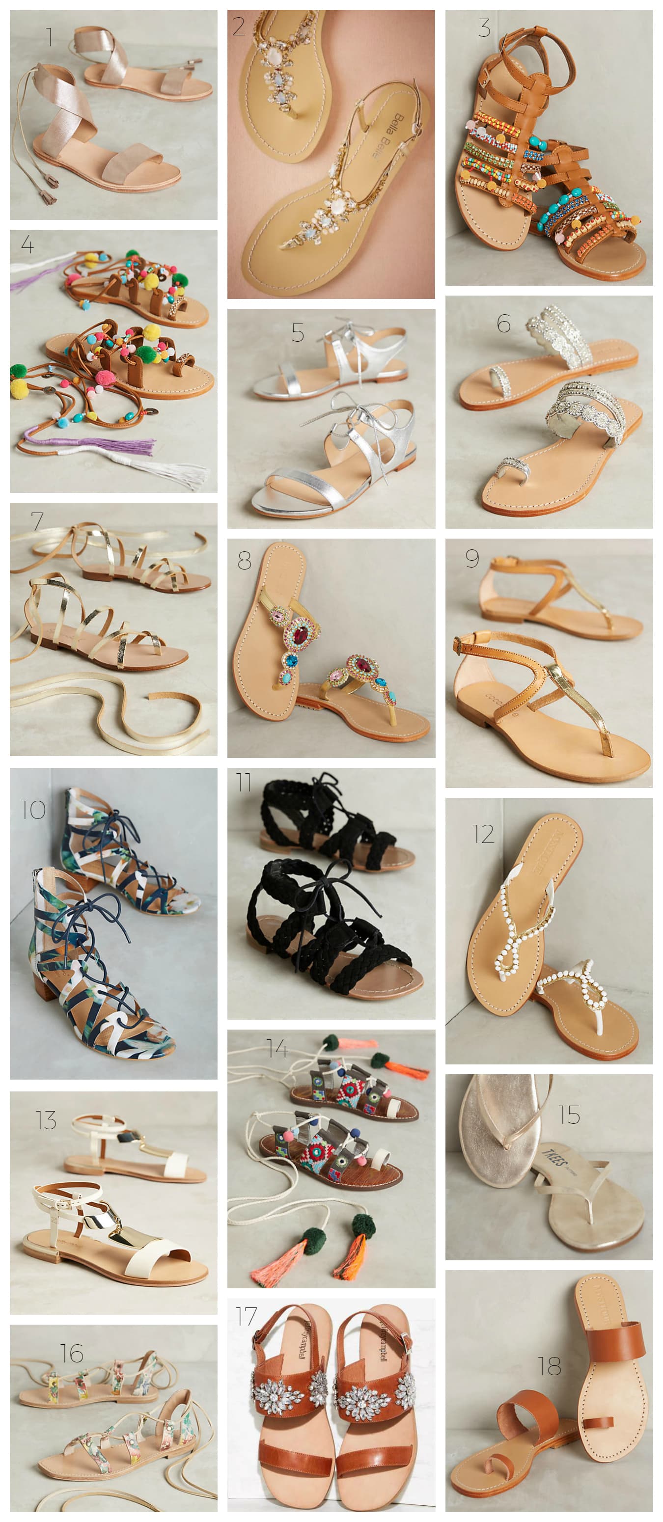 Looking for a cute pair of summer sandals? Style blogger Ashley Brooke Nicholas has rounded up the cutest summer sandals, and there's a pair that fits every single budget! If you're a fan of embellished sandals, lace-up sandals, chic and simple sandals, and studded sandals, you're gonna love this post!