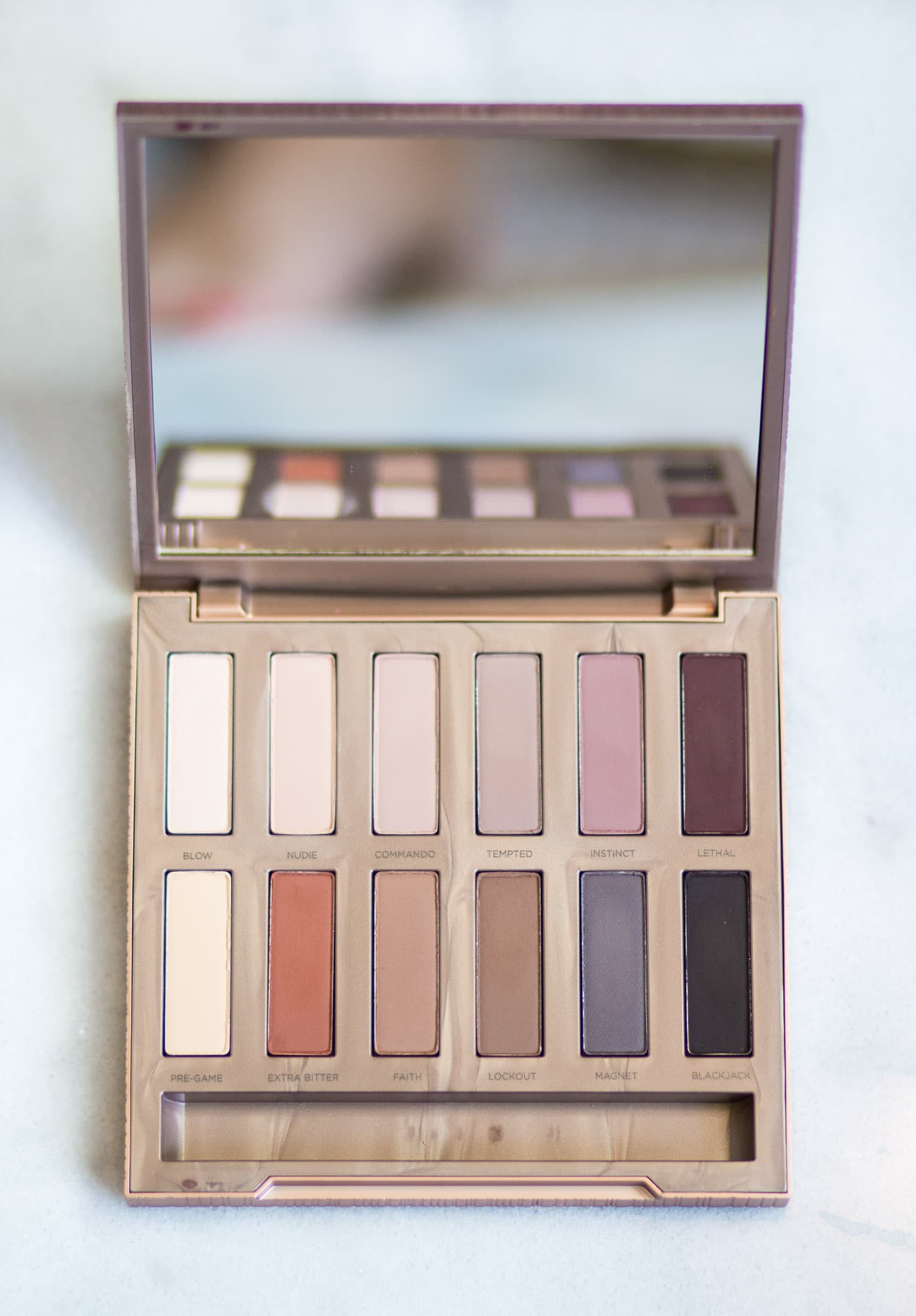 Urban Decay Naked Ultimate Basics palette swatches and review by beauty blogger Ashley Brooke Nicholas