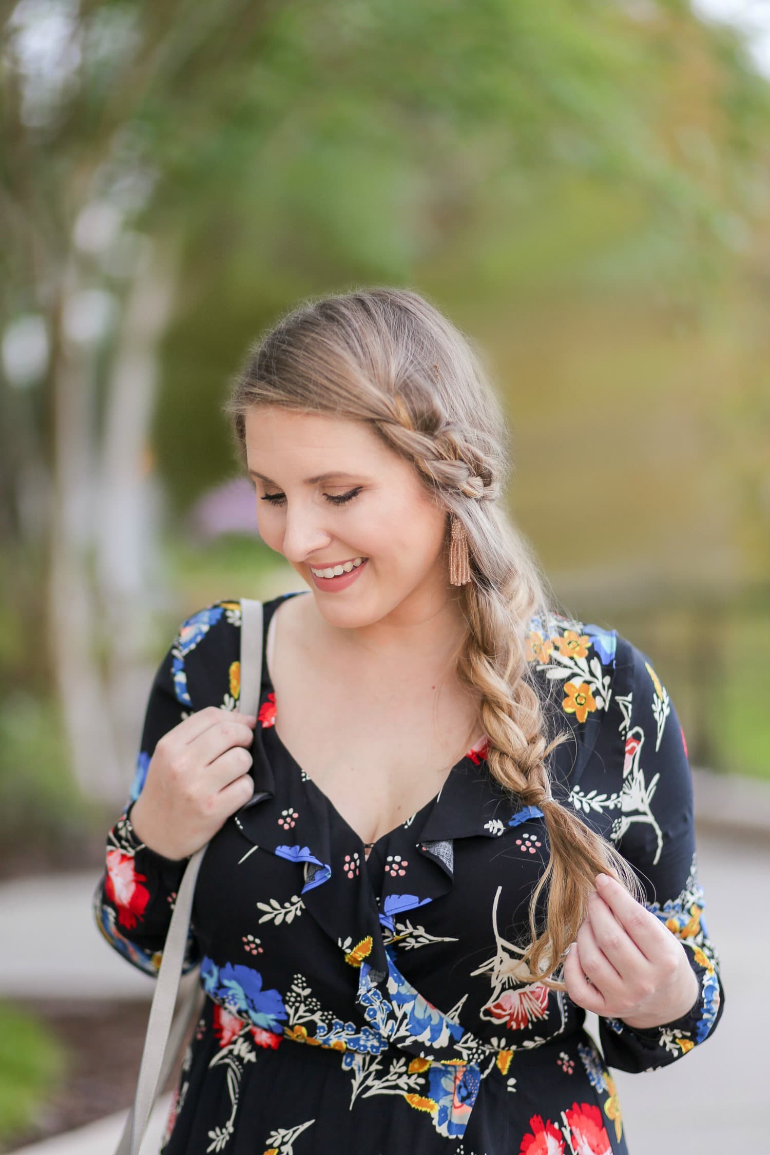 easy side braid tutorial blonde hair cute braid braid inspiration | Ashley Brooke Nicholas beauty blogger