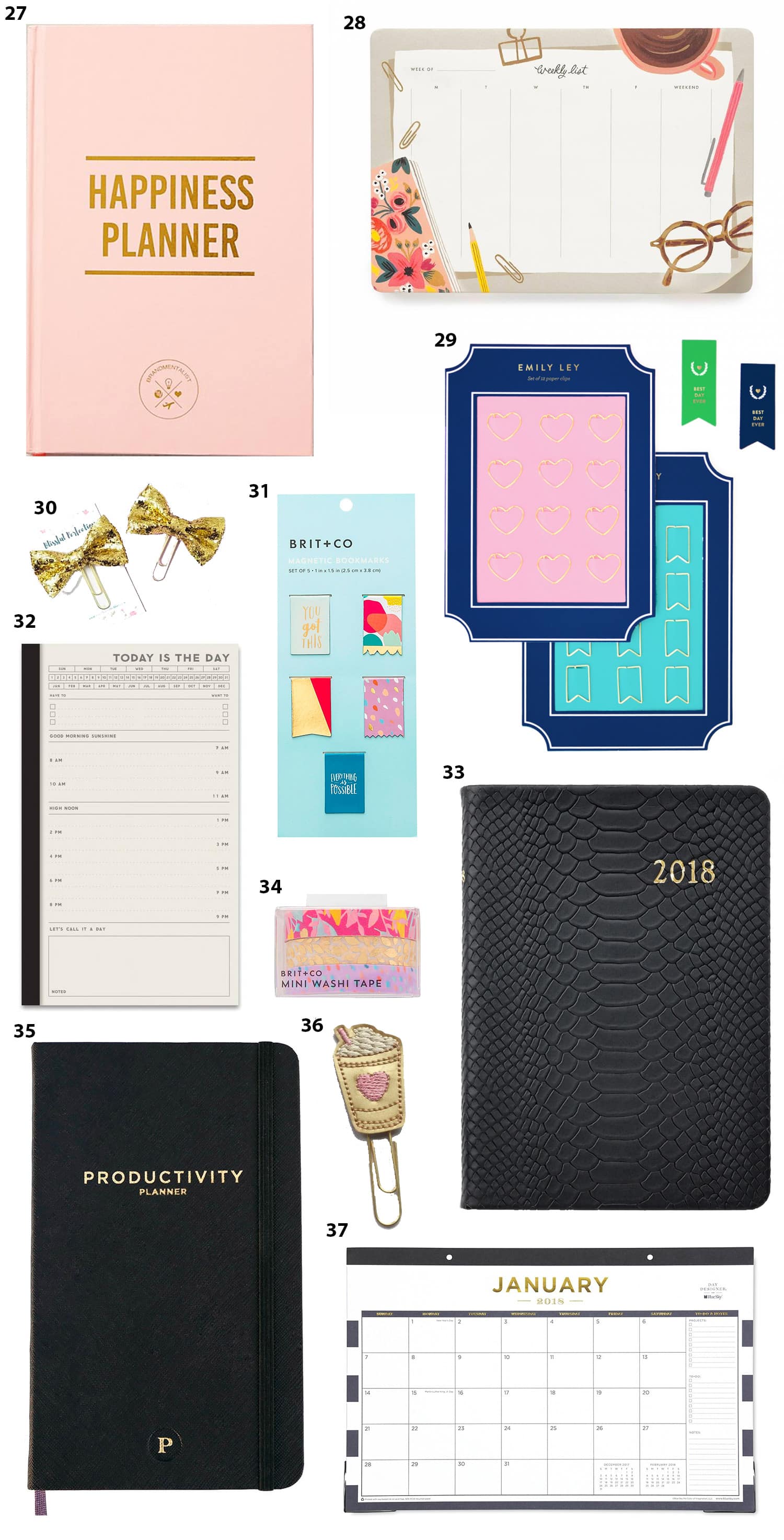 Cute Planners for 2018 | Organization planner | Cute planners | Planners for woman | Ashley Brooke Nicholas