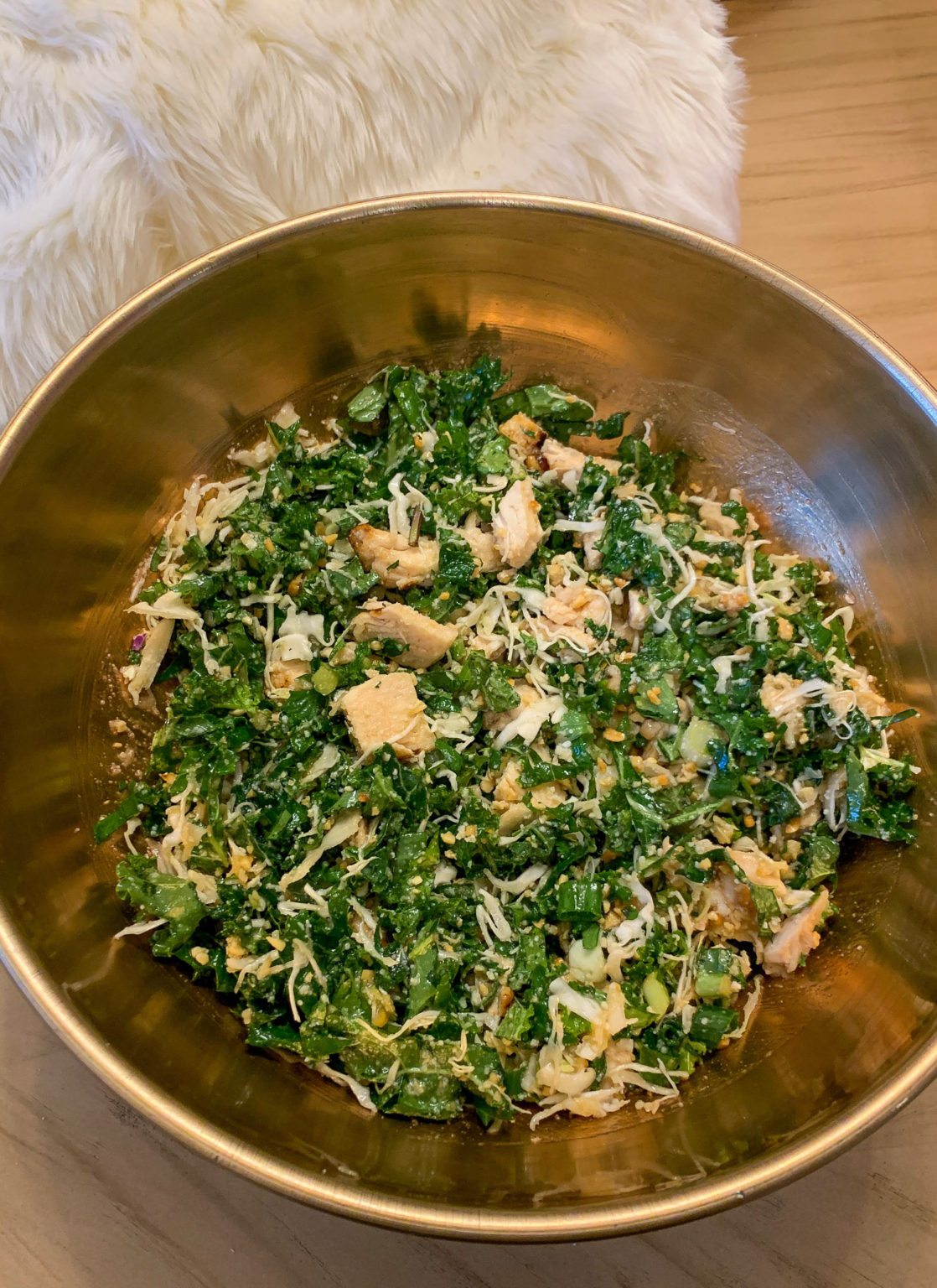 Kale Salad with Peanut Dressing Hillstone Dupe Ashley Brooke Nicholas