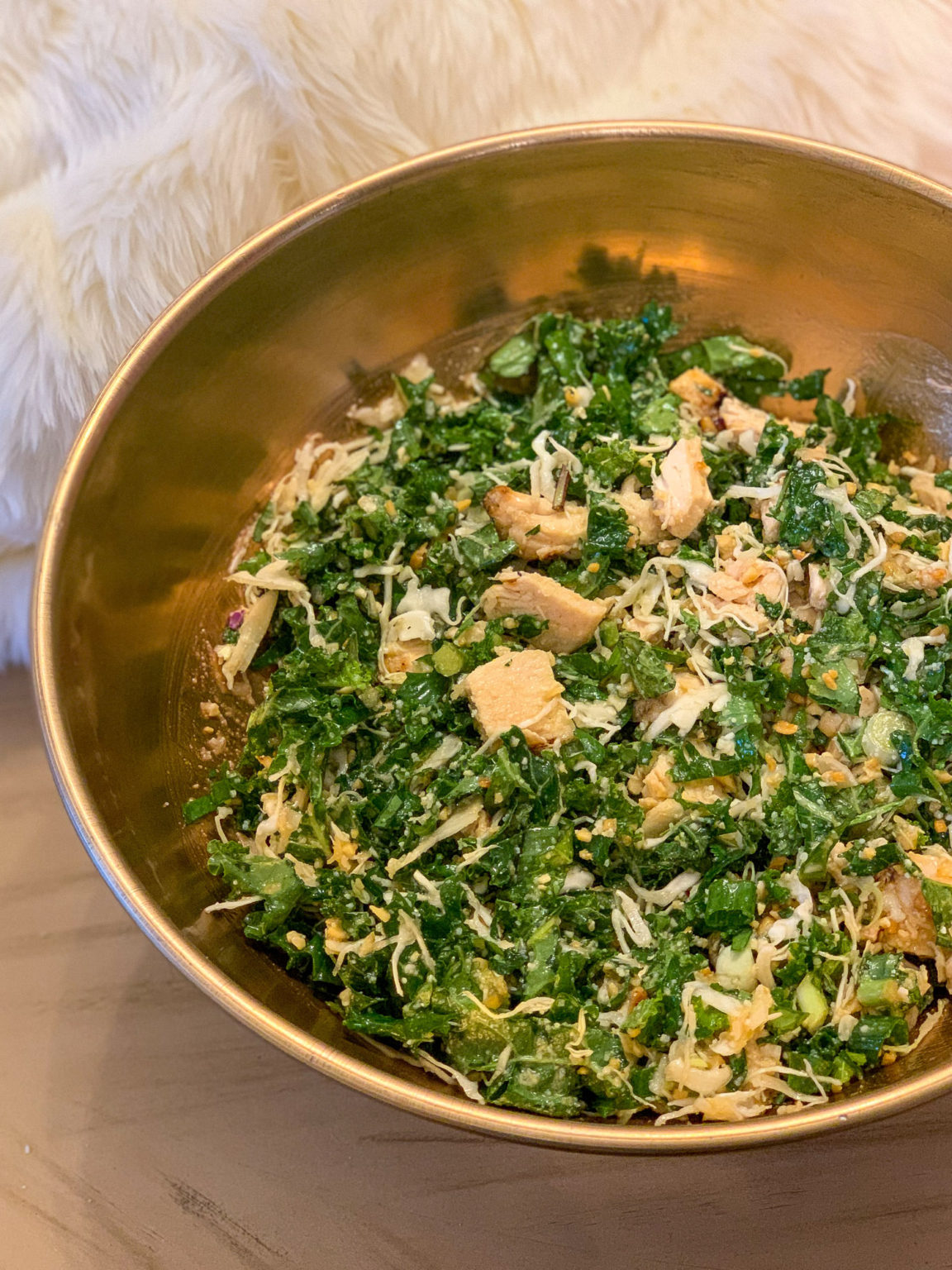 Kale Salad with Peanut Dressing Hillstone Dupe Ashley Brooke Nicholas