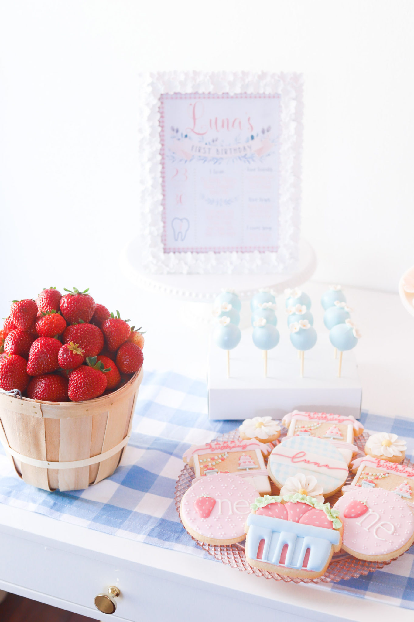 Strawberry "Berry" First Birthday Party Ideas - Ashley Brooke Nicholas