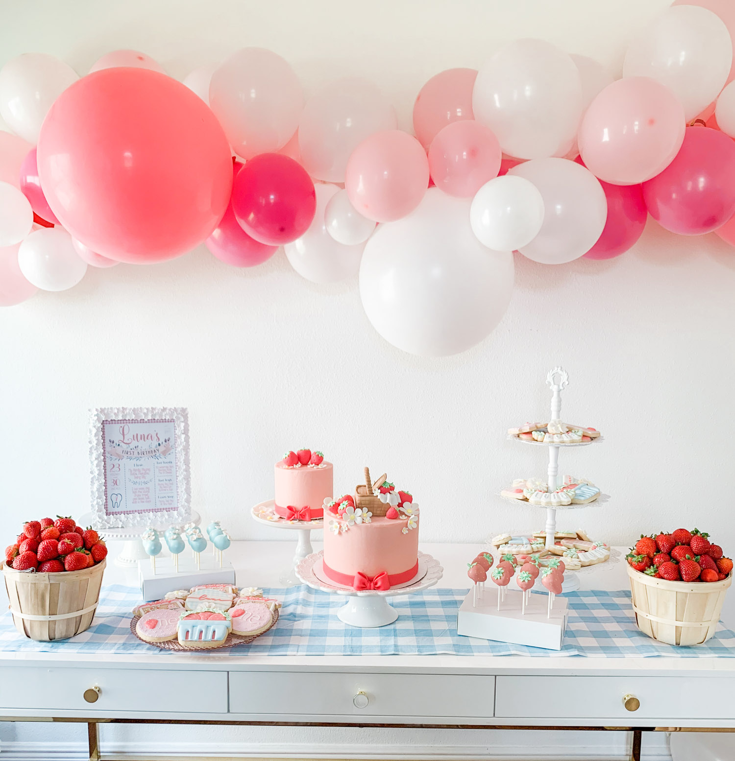 Strawberry Berry First Birthday Party Ideas - Ashley Brooke Nicholas